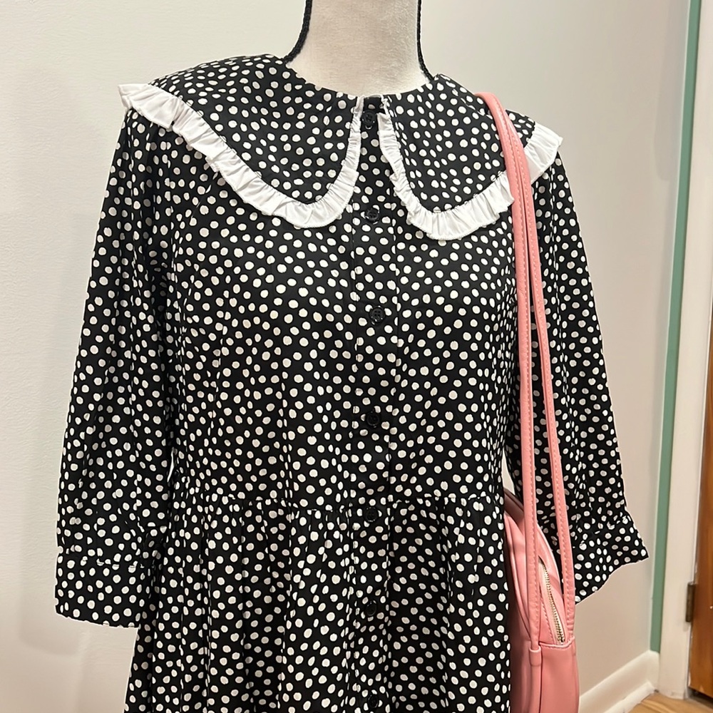 NWT Polka Dot Mini with Peter Pan Collar